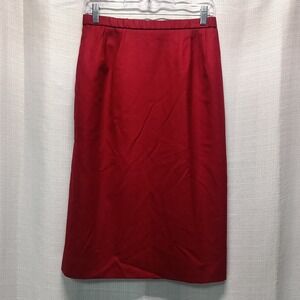 VTG Pendleton 100% Virgin Wool Pencil‎ Skirt Women Size 10 Christmas Red USA